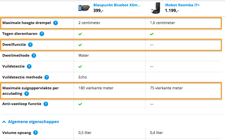 iRobot Roomba i7 vergelijking